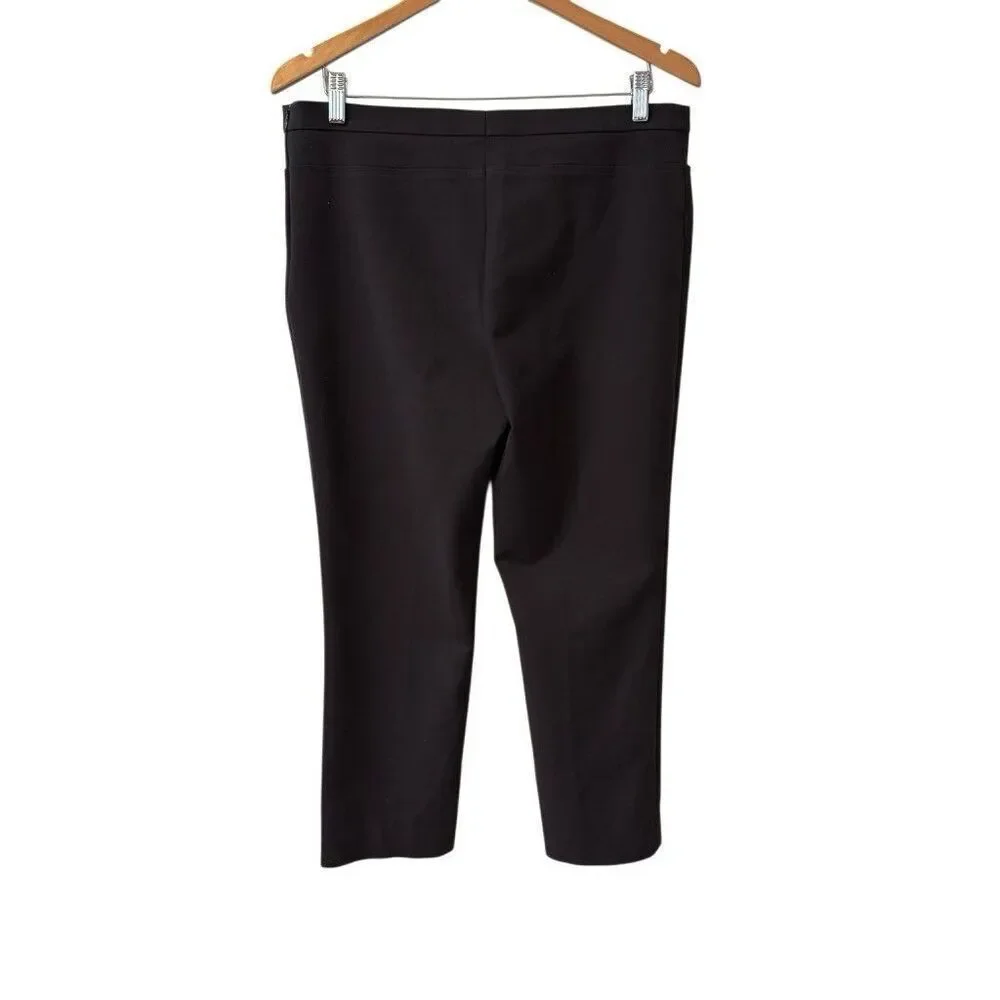Akris Punto Ankle Pants Women’s Size 12 Black Trousers Old Money Career - Picture 2 of 12